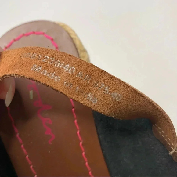 Boden Platinum Espadrille Wedge Sandals Size 40 - Picture 7 of 8